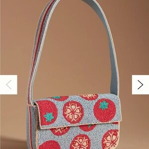 Anthropologie Fiona Beaded Bag Food and Drink Edition NWT